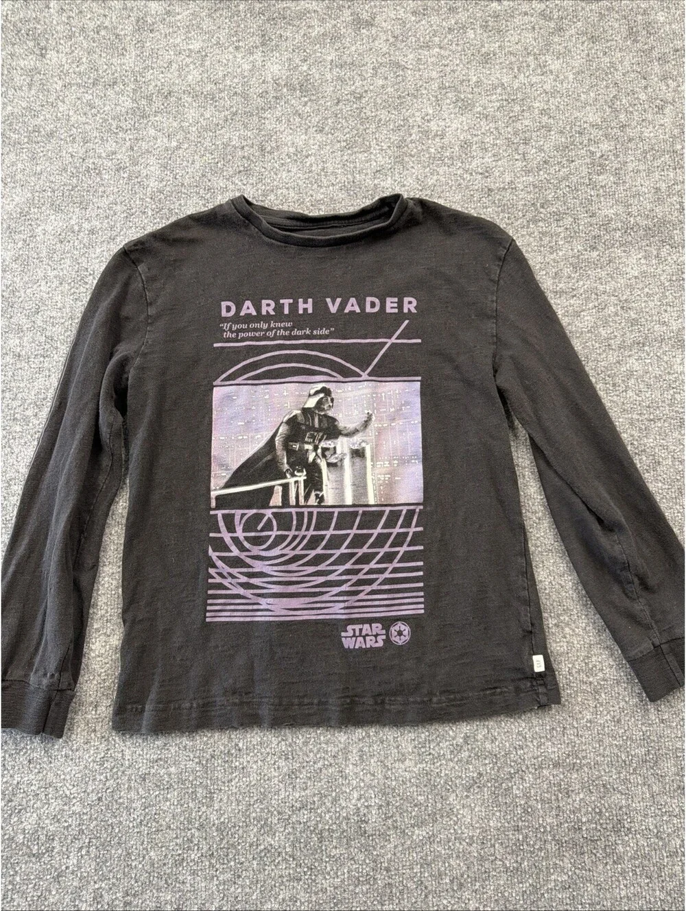 Boys Gap Star Wars Darth Vader Black Long Sleeve T-Shirt XL